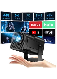 Generic Mini LED Portable Projector Full HD 4K, Supports WiFi, 360 Degree Flip Smart Projector, Connect with Phone, PC, Laptop, Xbox, Stick  - Image 1