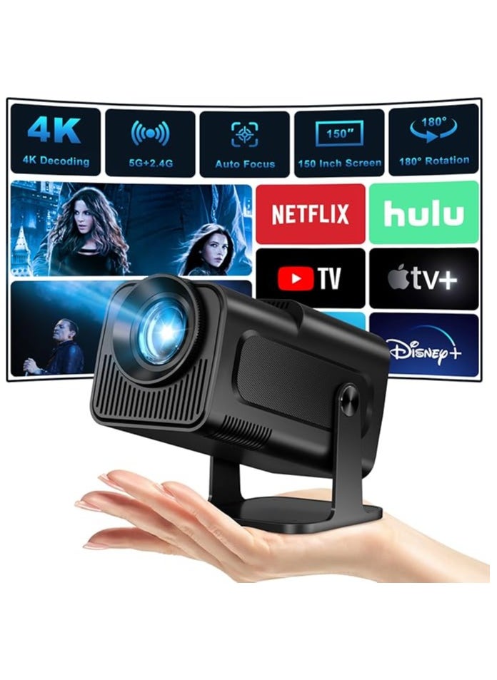 Generic - Mini LED Portable Projector Full HD 4K, Supports WiFi, 360 Degree Flip Smart Projector, Connect with Phone, PC, Laptop, Xbox, Stick - Image 1