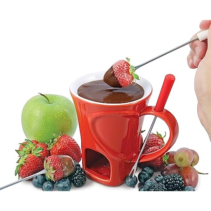 Swissmar F12066 4Piece Sweetheart Chocolate Fondue Mug Set - Image 3