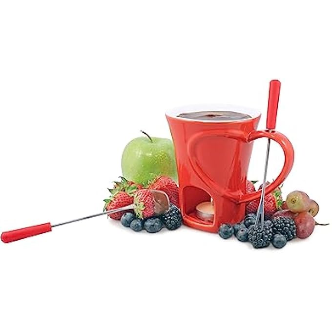 Swissmar F12066 4Piece Sweetheart Chocolate Fondue Mug Set - Image 5