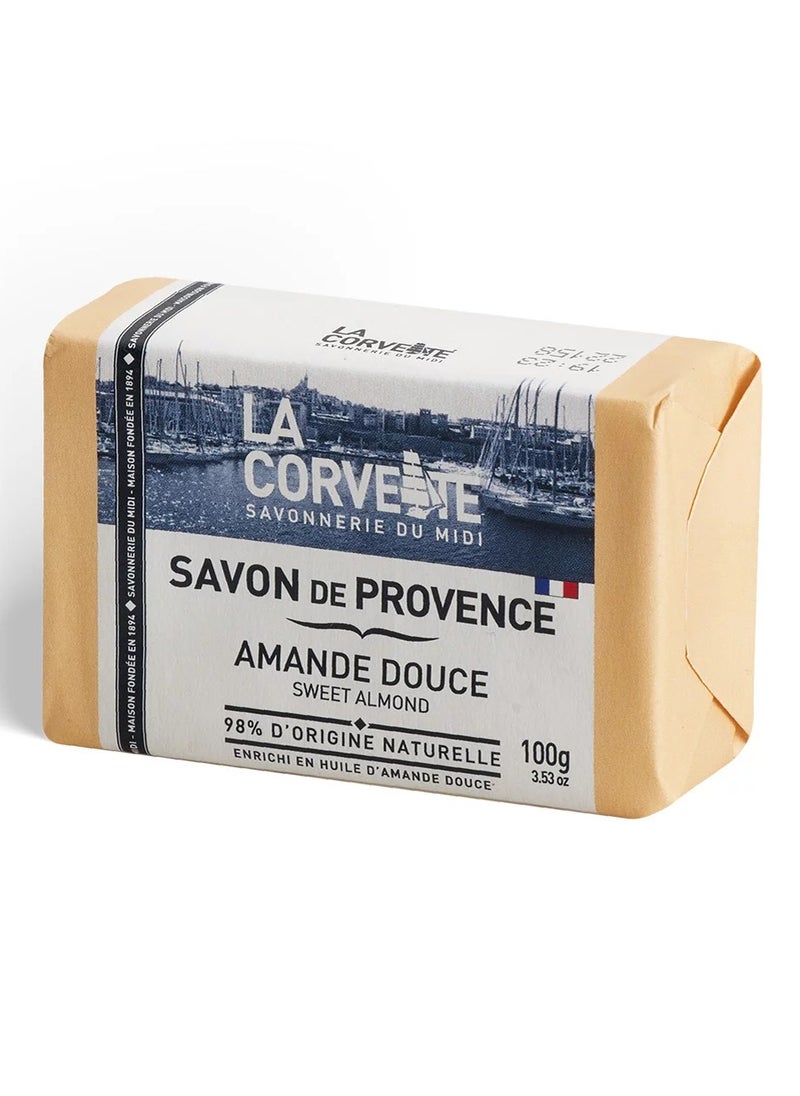 La Corvette Sweet Almond Natural Soap 100g - Moisturizing Soap for Luxurious Skincare