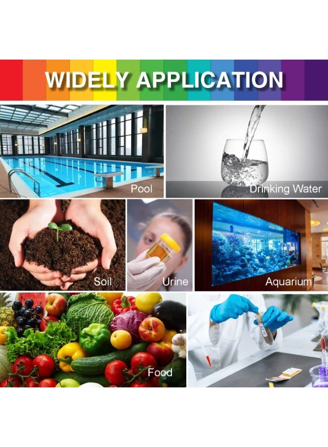 Sunspire 1 Pack pH Test Strips, 80 Strips pH.1-14 Universal pH Test Paper Litmus Test Paper pH Soap Making Testing Strips for Water Wine Saliva Urine Soil Testing Pet Food (Sealed Pack) - Image 5