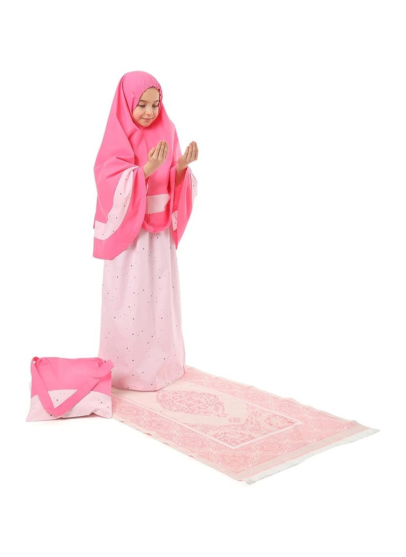 OLUDENIZ - Kids' Unique Prayer Attire: Crafted in Turkey, this distinctive prayer dress combines style and comfort Fit to 6-7 Years - Image 1