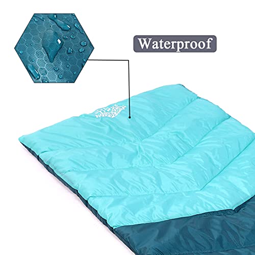 Flantree Sleeping Bag 4 Seasons Adults & Kids for Camping Hiking Trips Warm Cool Weather,Lightweight and Waterproof with Compression Bag,Indoors Outdoors Activities - Image 4