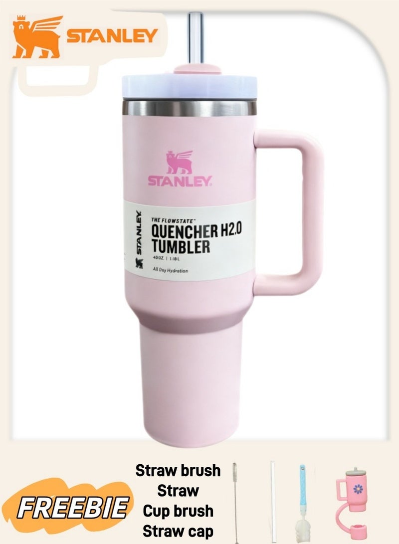 Stanley Quencher H2.0 FlowState Stainless Steel Vacuum Insulated Tumbler with Lid and Straw for Water, Iced Tea or Coffee, Smoothie and More, 40 oz - Image 1