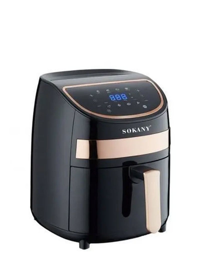 قلاية بدون زيت سوكاني، 3.8 لتر، اسود وذهبي