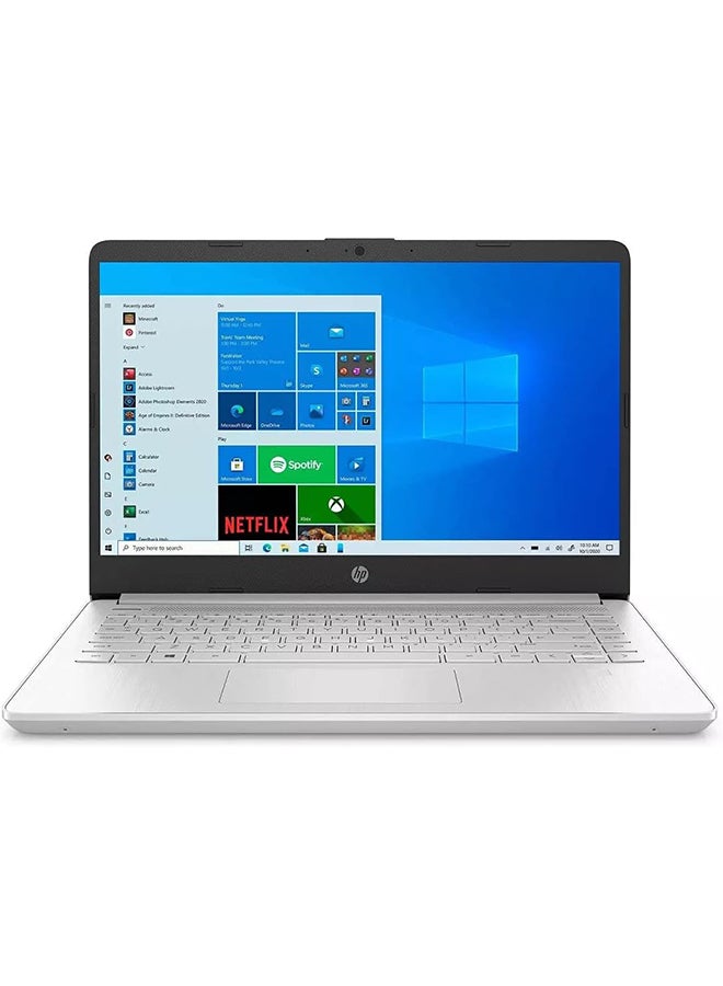 14-dq2031tg (Upgraded Version) Laptop With 14-Inch Display, Core i3-1125G4 Processor/4GB RAM/128GB SSD/Intel UHD Graphics/Windows 11 Home English/Arabic Silver