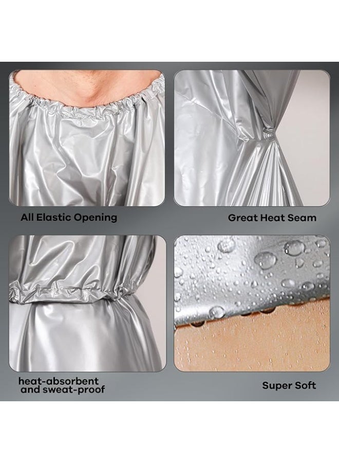 Thermal sauna suit for exercise and increased sweating – PVC workout suit for men and women that helps with sweating during exercise and fitness - Image 2