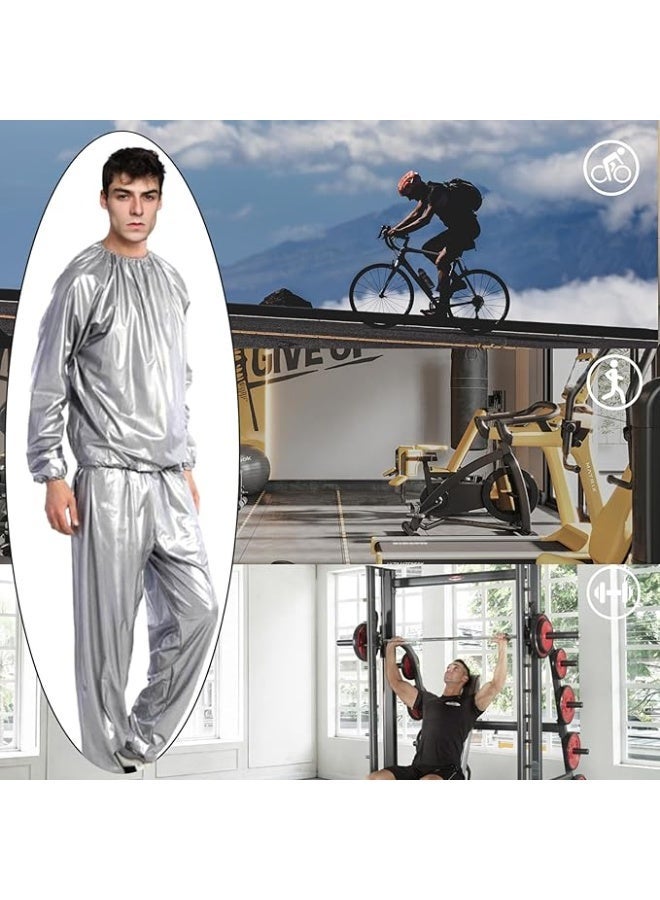 Thermal sauna suit for exercise and increased sweating – PVC workout suit for men and women that helps with sweating during exercise and fitness - Image 4
