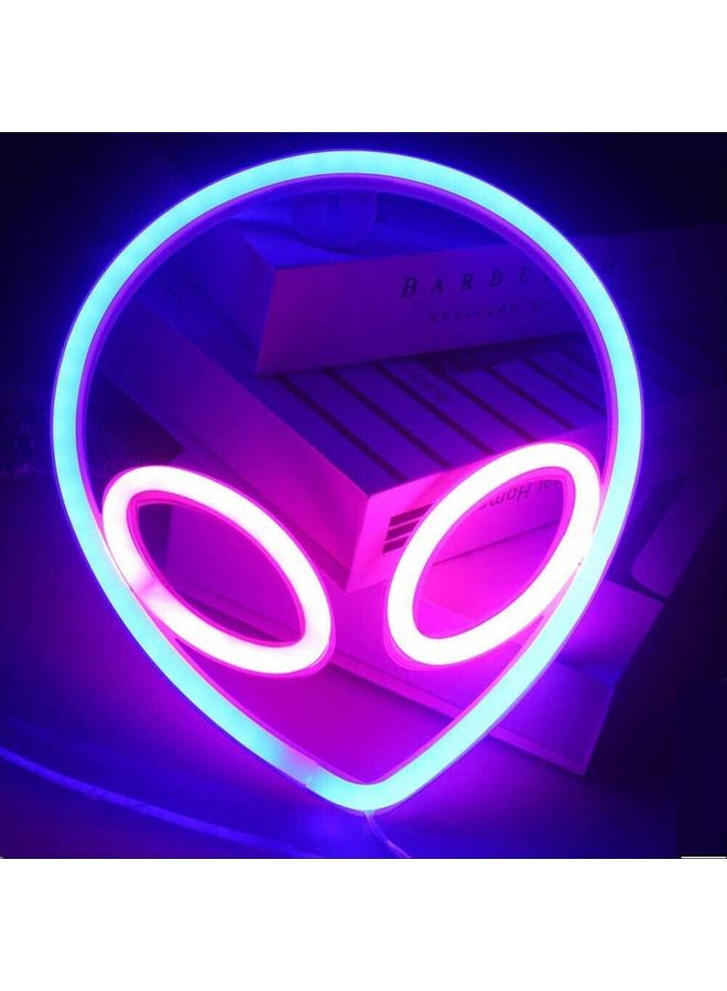 لافتة نيون بإضاءة LED أزرق/ وردي - Image 1