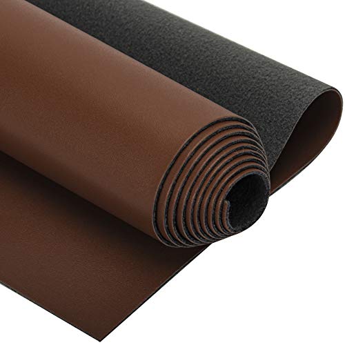 ToLanbbt PU Fabric Leather 1 Yard 54" x 36", 1.25mm Thick Faux Synthetic Leather Material Sheets for Upholstery Crafts, DIY Sewings, Sofa, Handbag, Hair Bows Decorations (Coffee) - Image 1