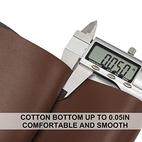 ToLanbbt PU Fabric Leather 1 Yard 54" x 36", 1.25mm Thick Faux Synthetic Leather Material Sheets for Upholstery Crafts, DIY Sewings, Sofa, Handbag, Hair Bows Decorations (Coffee) - Image 5