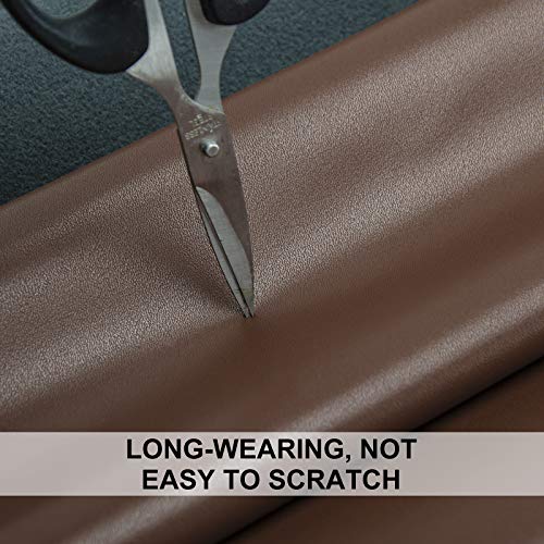 ToLanbbt PU Fabric Leather 1 Yard 54" x 36", 1.25mm Thick Faux Synthetic Leather Material Sheets for Upholstery Crafts, DIY Sewings, Sofa, Handbag, Hair Bows Decorations (Coffee) - Image 4