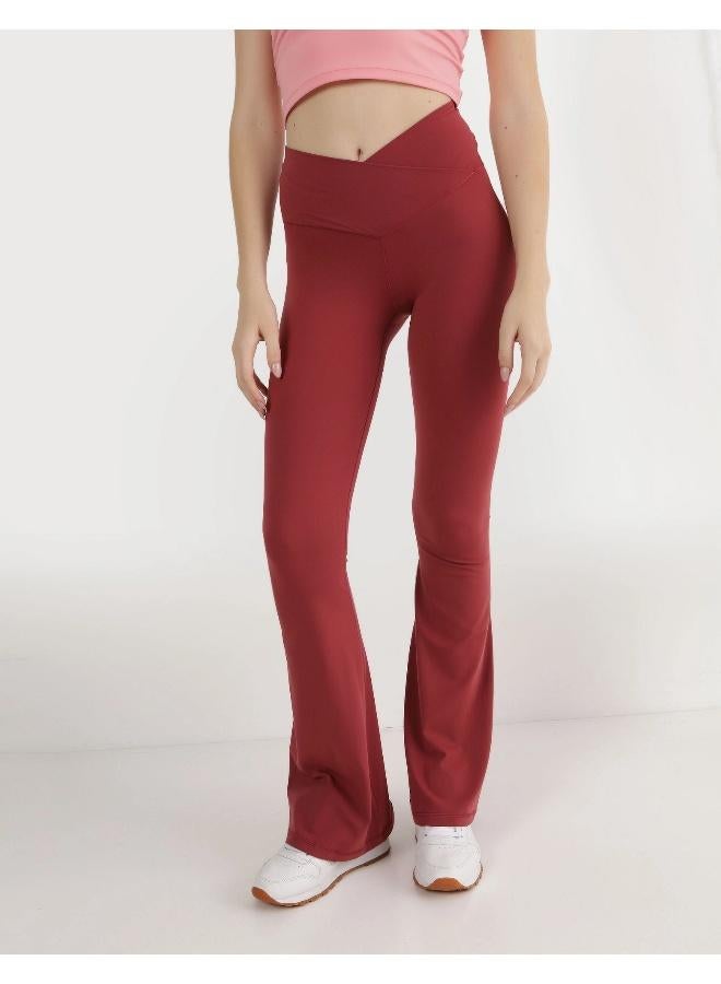 Aerie OFFLINE By Aerie Real Me High Waisted Crossover Flare Leggings - Image 1