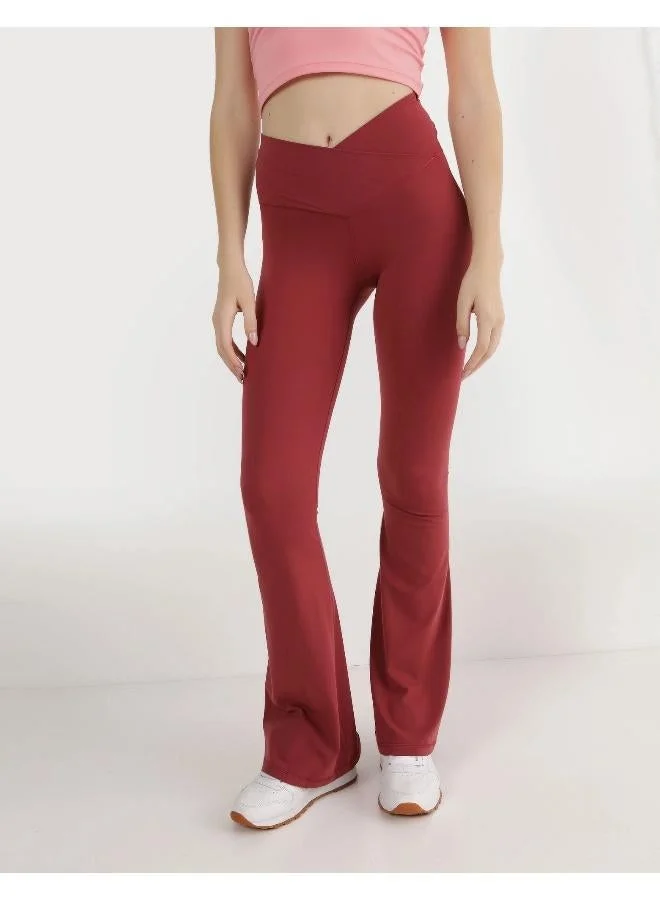 Aerie OFFLINE By Aerie Real Me High Waisted Crossover Flare Leggings