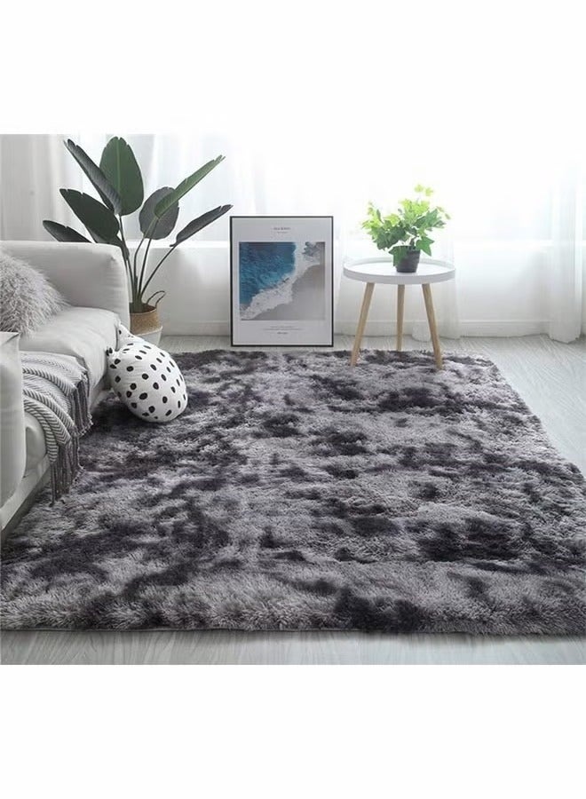 كيلا سجاد عصري ناعم الملمس، سجادة كبيرة لغرفة المعيشة وغرفة النوم، سجادة أرضية ناعمة للغاية، سجادة ناعمة مضادة للانزلاق، سجادة مخملية عالية الوبر، سجادة مصبوغة بالربط لغرفة المعيشة وغرفة النوم وغرفة الأطفال - Image 1