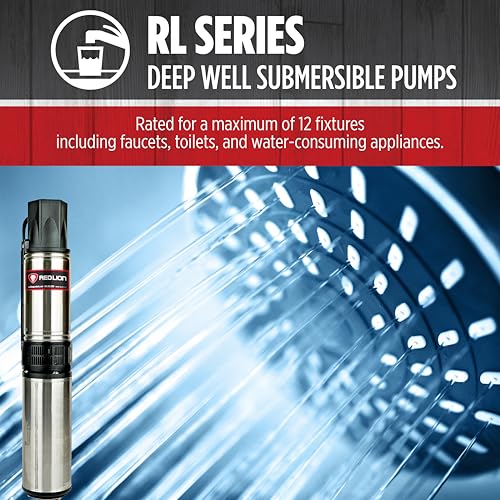 Red Lion RL12G05-2W2V 4-inch Submersible Deep Well Pump, 1/2 HP, 12 GPM, 2-Wire, 230 Volt, Steel, 14942402 - Image 4