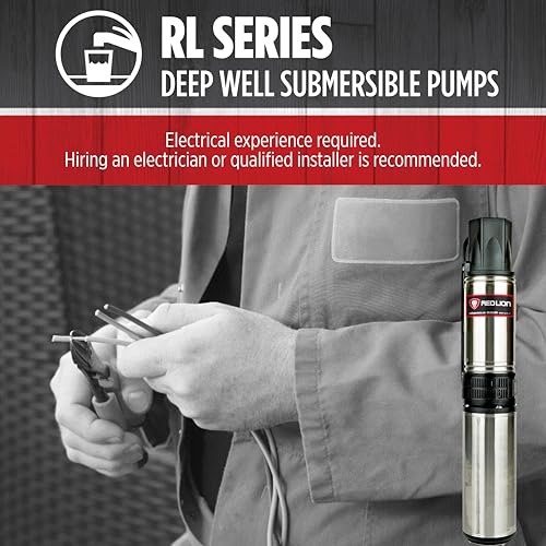 Red Lion RL12G05-2W2V 4-inch Submersible Deep Well Pump, 1/2 HP, 12 GPM, 2-Wire, 230 Volt, Steel, 14942402 - Image 5