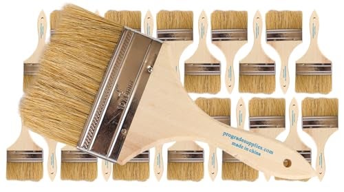 Pro-Grade Pro Grade - Chip Paint Brushes - 24 Ea 4 Inch Chip Paint Brush Light Brown - Image 1