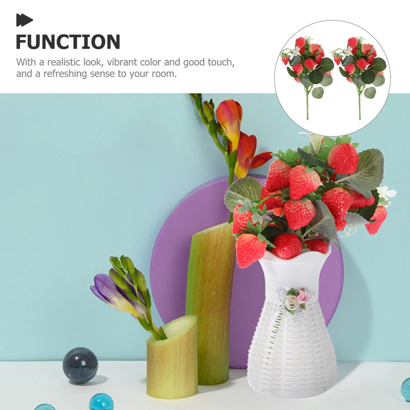 4 pcs Artificial Fruits Aesthetic Fruits Bouquets Simulated Faux Fruit Ornaments - Image 2