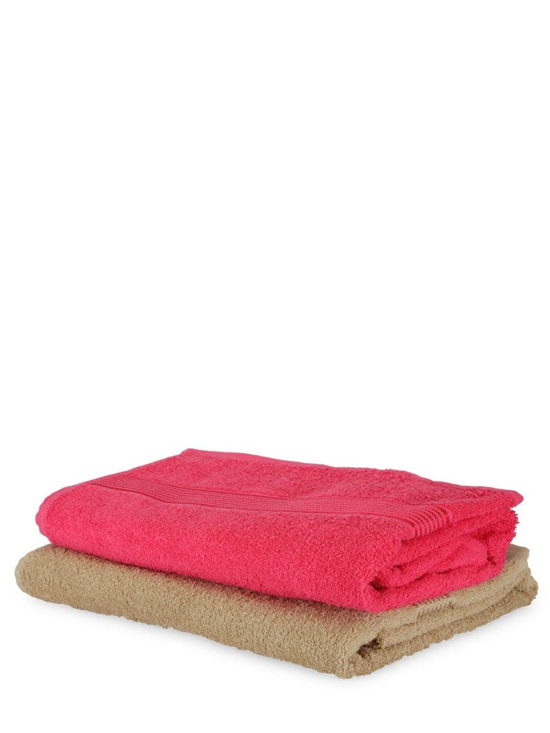 KOPA by Bianca 400 GSM 100% Cotton Soft Terry Towel l 2pc Bath Towel l Bath Towel Cotton l Towel Bath l D`Ross l Pink-Taupe - Image 3