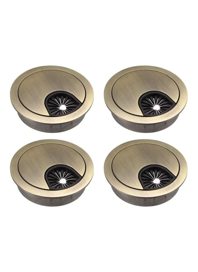 ECVV 4 Pack Desk Grommet Cable Hole Cover Through Computer Table Desk Countertops Office Equipment Wire Organizer Cable Management Fits 2"（50mm) Hole -...  - Image 1