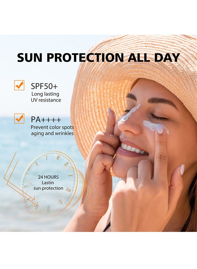 EELHOE Hyaluronic Acid Watery Sun Gel Spf50+ Pa++++ - 50ml, Natural Moisturizing Sunscreen, Sun Protection Cream for Face,Water Resistant and Non-Greasy Sunscreen, Against Uva&Uvb Radiation - Image 2