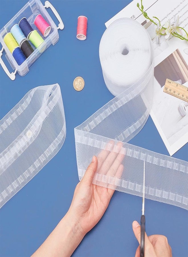 BENECREAT 27 Yard Wave Curtain Tape, White Nylon Drapery Header, 3.15 Inch Transparent Pleat for Installing & Fixing Curtains - Image 3