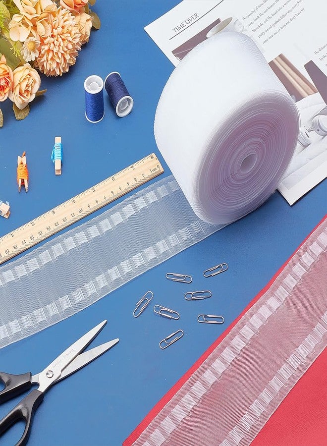 BENECREAT 27 Yard Wave Curtain Tape, White Nylon Drapery Header, 3.15 Inch Transparent Pleat for Installing & Fixing Curtains - Image 5