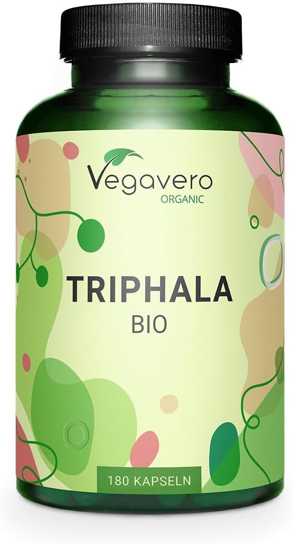 Vegavero Pure Triphala Powder Organic 1300 mg 180 Capsules 3 Month Supply NO Additives LabTested Ayurveda Products Gut Health Supplements Immune System Booster Vegan - Image 1