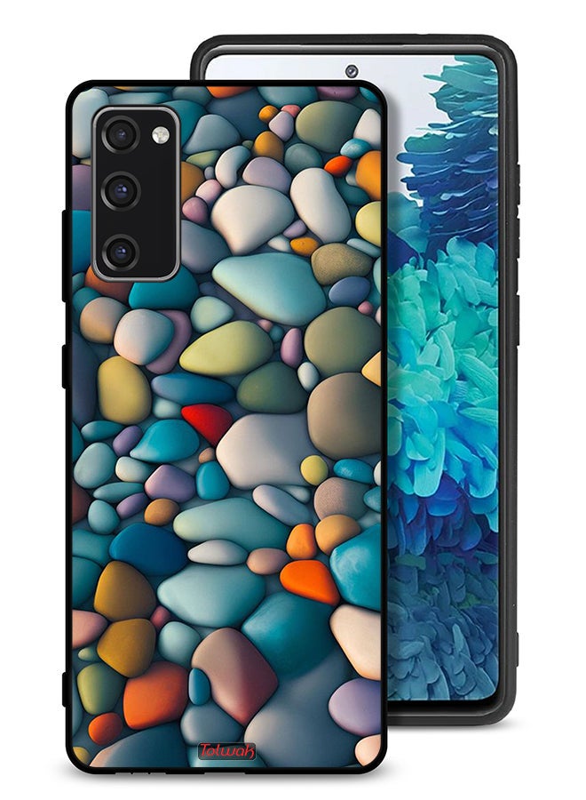 Tolwak Samsung Galaxy S20 FE Protective Case Cover Stones Abstract Pattern - Image 1