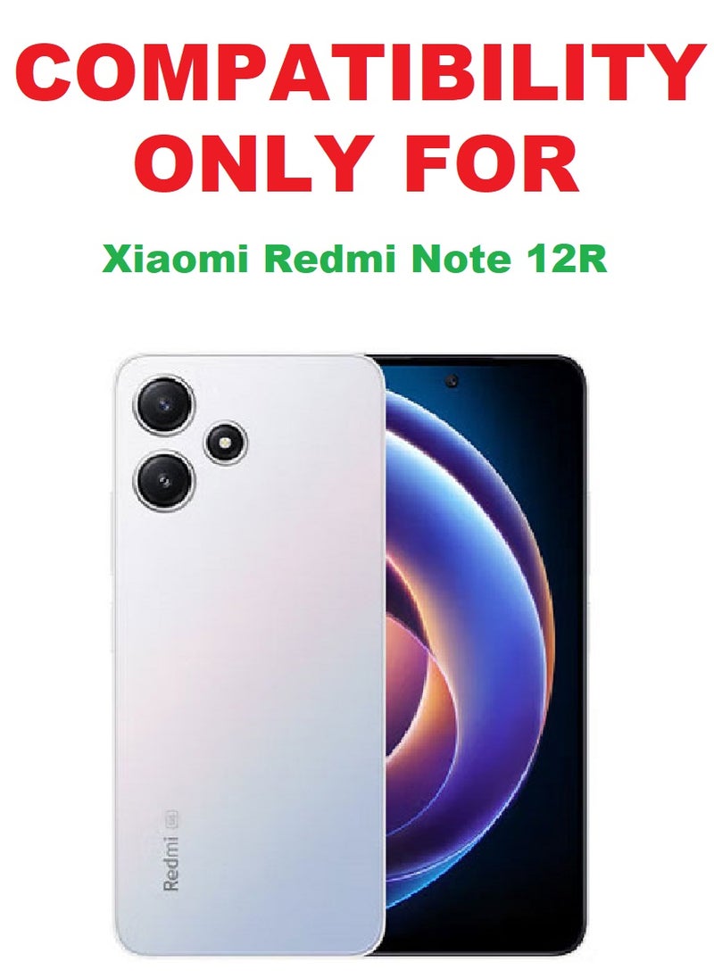 2 Pieces Tempered Glass Screen Protector 5D Designed For Xiaomi Redmi Note 12R Full Glue Edge to Edge Full Screen Coverage And Bubble Free