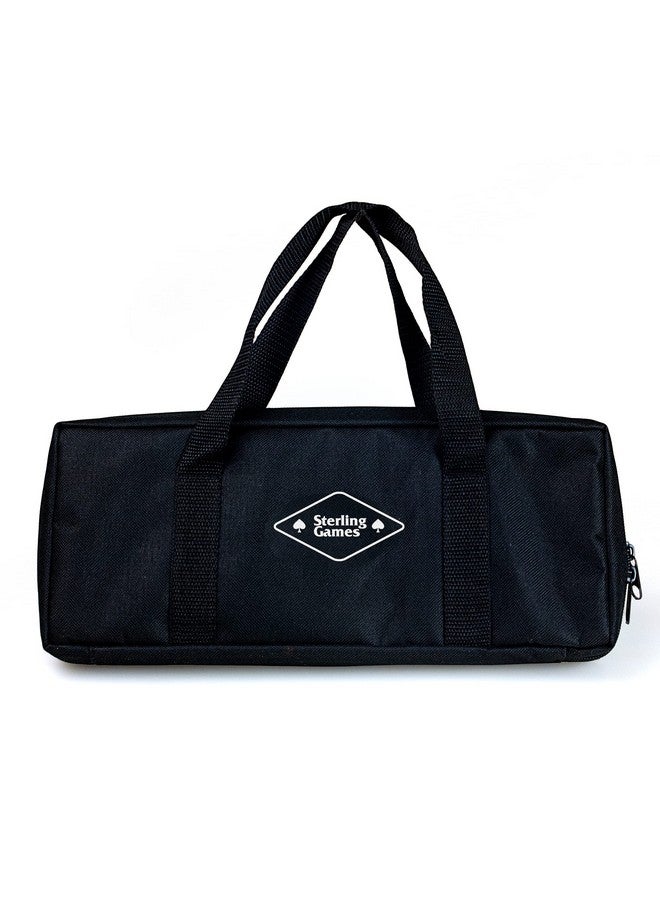 Sterling Games Triple Track Wooden Cribbage 13 Inch Board Game Set With Carrying Bag And Metal Pegs For 3 Players - Image 3