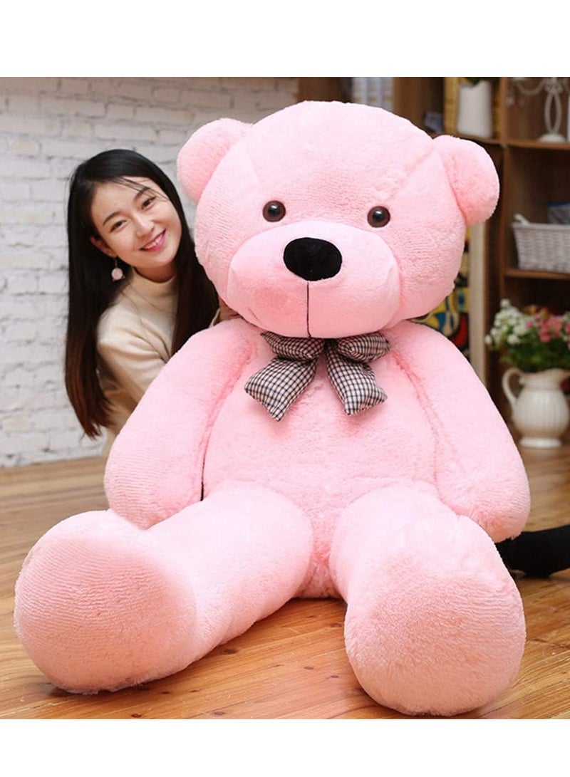 موثوقية التنبؤ دمية دب لطيفة، دمية قطيفة فائقة النعومة مع نسيج صديق للبشرة، دب محشو كبير الحجم للاحتفال بالذكرى السنوية، هدية عيد الحب، هدية عيد ميلاد، 100 سم (وردي) - Image 1