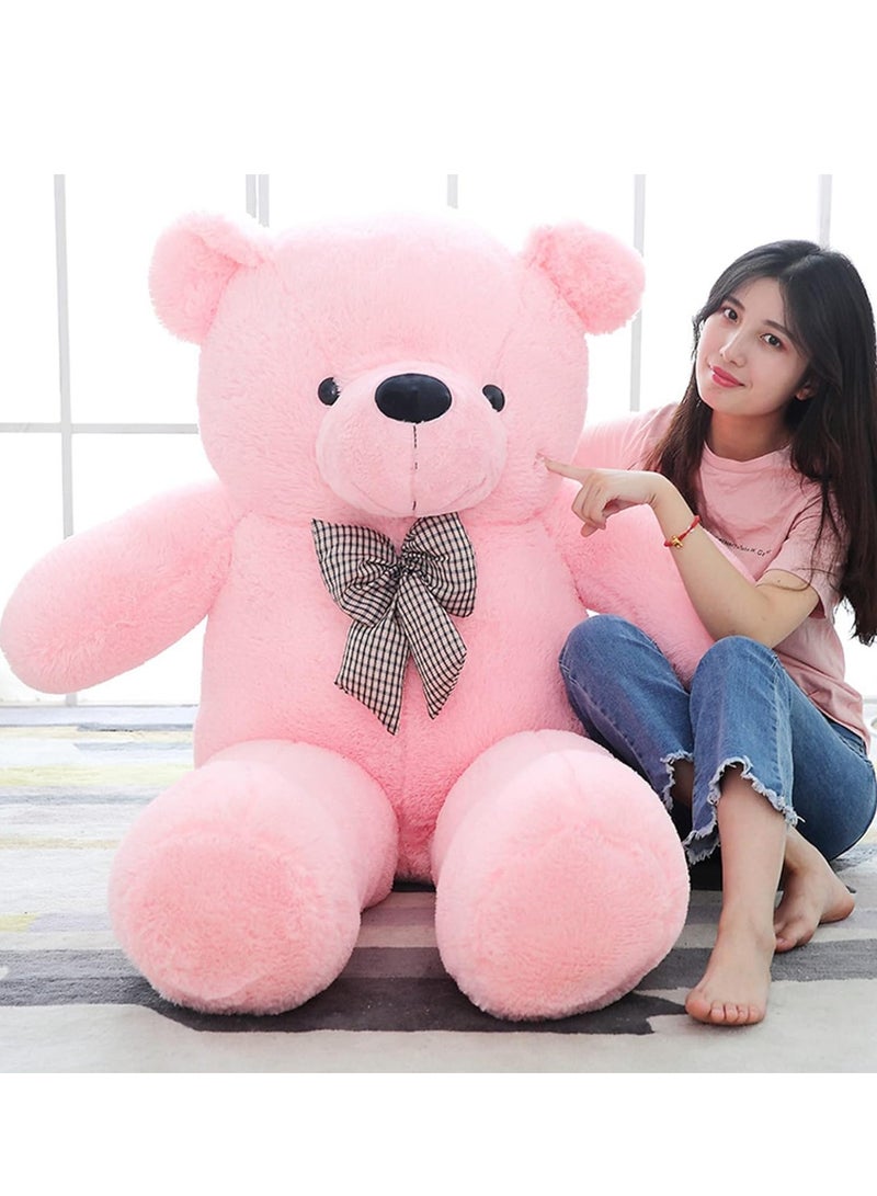 موثوقية التنبؤ دمية دب لطيفة، دمية قطيفة فائقة النعومة مع نسيج صديق للبشرة، دب محشو كبير الحجم للاحتفال بالذكرى السنوية، هدية عيد الحب، هدية عيد ميلاد، 100 سم (وردي) - Image 3