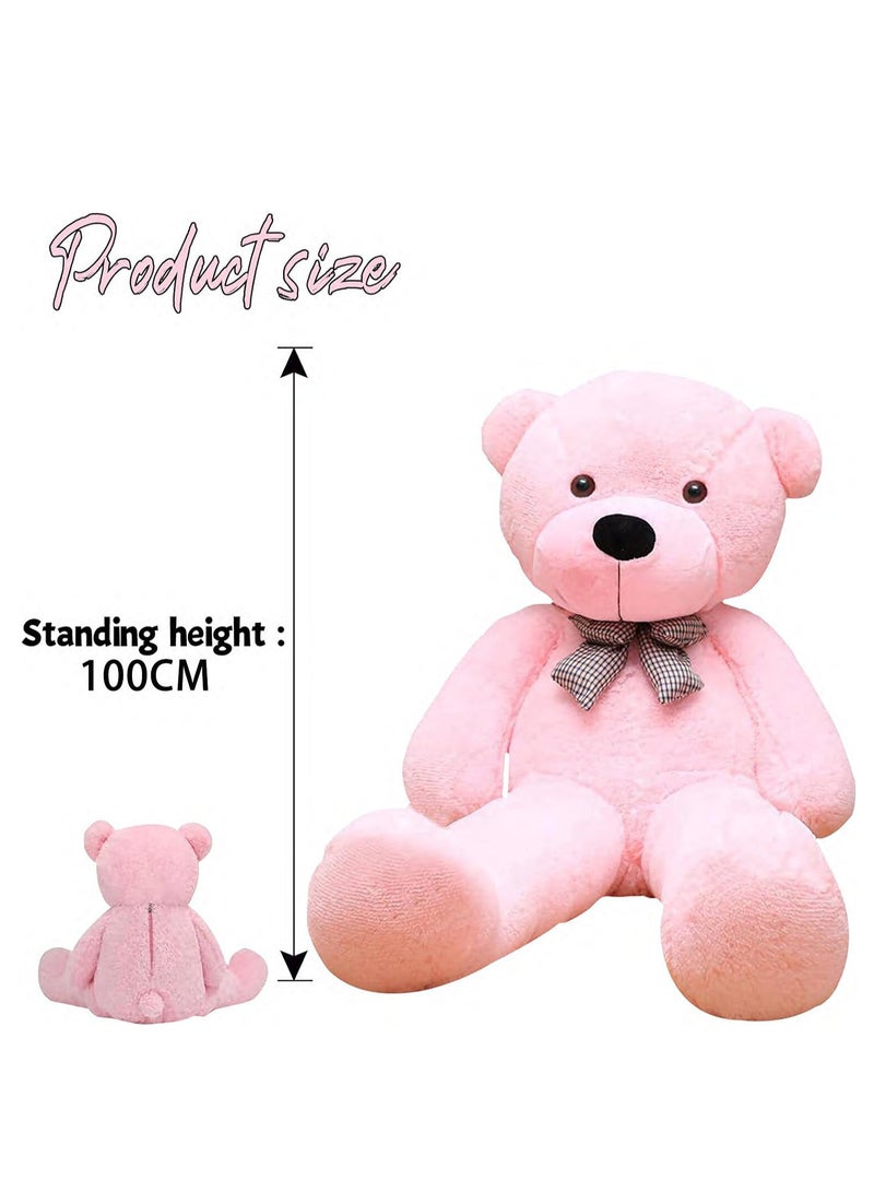 موثوقية التنبؤ دمية دب لطيفة، دمية قطيفة فائقة النعومة مع نسيج صديق للبشرة، دب محشو كبير الحجم للاحتفال بالذكرى السنوية، هدية عيد الحب، هدية عيد ميلاد، 100 سم (وردي) - Image 5
