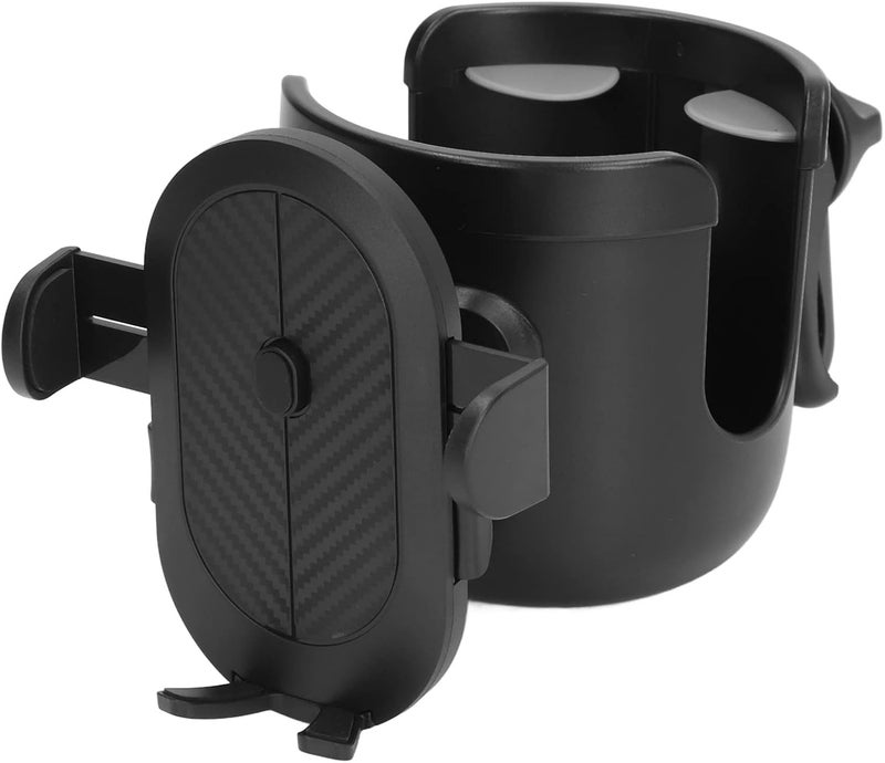 cheekyglo Stroller Cup Holder, Universal Drinks Holder with Phone Mount, 360 Degrees Rotation, Bike Cup Holder for Stroller, Wheelchair, Walker, Scooter, Cup Holder for Stroller - Image 1