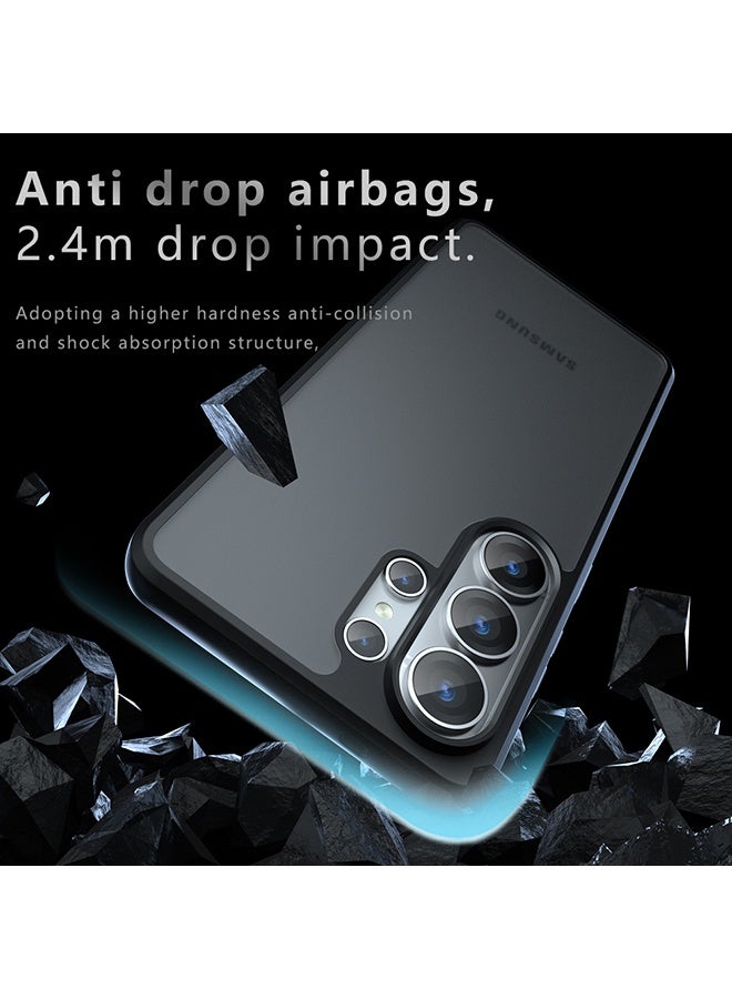 Case for Samsung Galaxy S26 Ultra 5G, Frosted Translucent Back Protective Slim Phone Cover, Anti-Fingerprints, Anti-Fall Drop Protection, Shockproof Case for Samsung Galaxy S26 Ultra 5G (Black) - Image 2