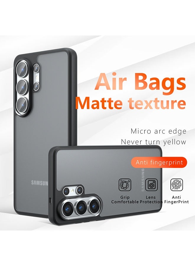 Case for Samsung Galaxy S26 Ultra 5G, Frosted Translucent Back Protective Slim Phone Cover, Anti-Fingerprints, Anti-Fall Drop Protection, Shockproof Case for Samsung Galaxy S26 Ultra 5G (Black) - Image 1