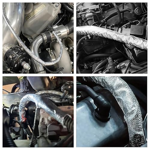 BSTFLEX 10mm - 3/8" Self-wrap Aluminum Heat Shield Sleeve Thermal Reflective Side Entry High Temperature for Hoses, Wire Harnesses, Cables, Automotive, Exhaust 39" (1 Meter) - Image 5