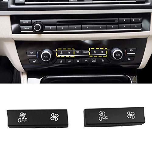 Jaronx Compatible with BMW Fan Speed A/C Climate Control Button Replacement, Compatible with BMW 5’F07/F10, 6’F06/F12/F13, 7’F01/F02, X5 F15/F85,X6 F16/F86 (Only for AC Panel with 14 Buttons) - Image 1