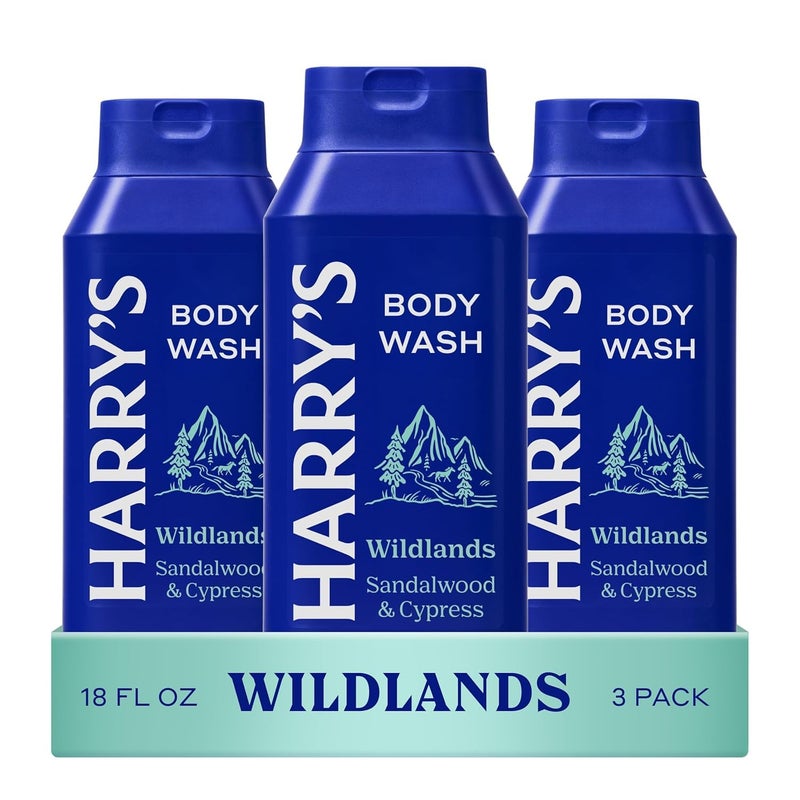 Harry's Men's Body Wash - Wildlands - (3 Pack) 18 fl oz - Shower Gel for Men - No Parabens, Sulfates, or Dyes - Image 1