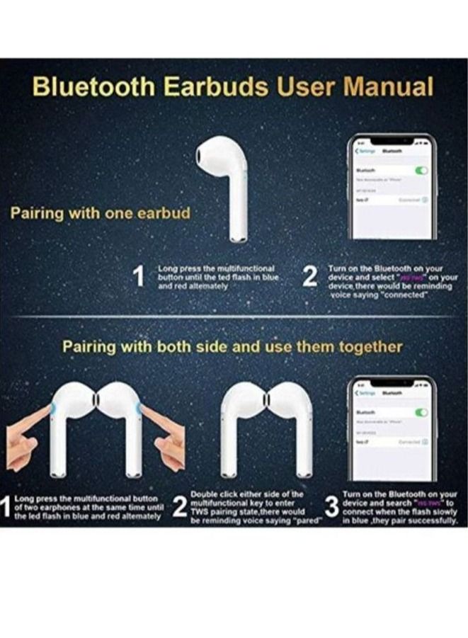 Bluetooth In Ear Headset With Charging Case White