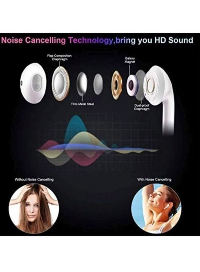 Bluetooth In Ear Headset With Charging Case White