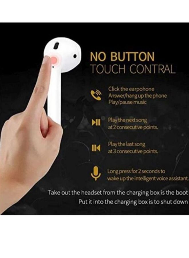 Bluetooth In Ear Headset With Charging Case White