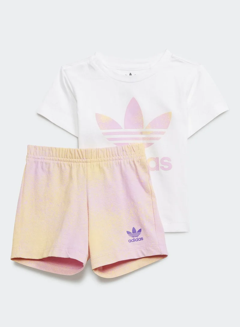 adidas Originals Infant Graphic Logo Shorts And T-Shirt Set