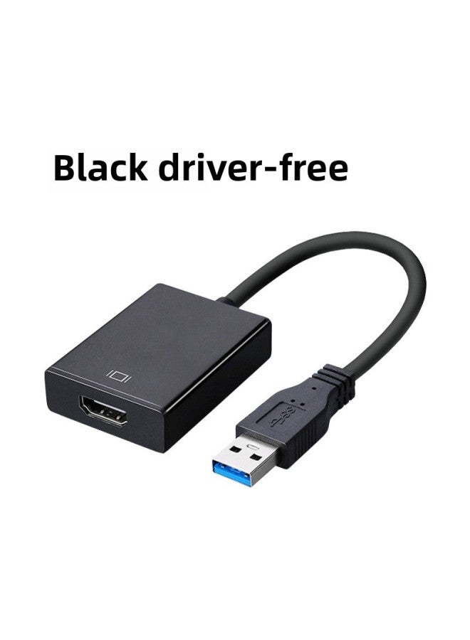 USB3.0 TO HDMI Converter HD 1080p Audio And Video Computer Drive-free USB TO HDMI Converter-Color:Black - Image 1