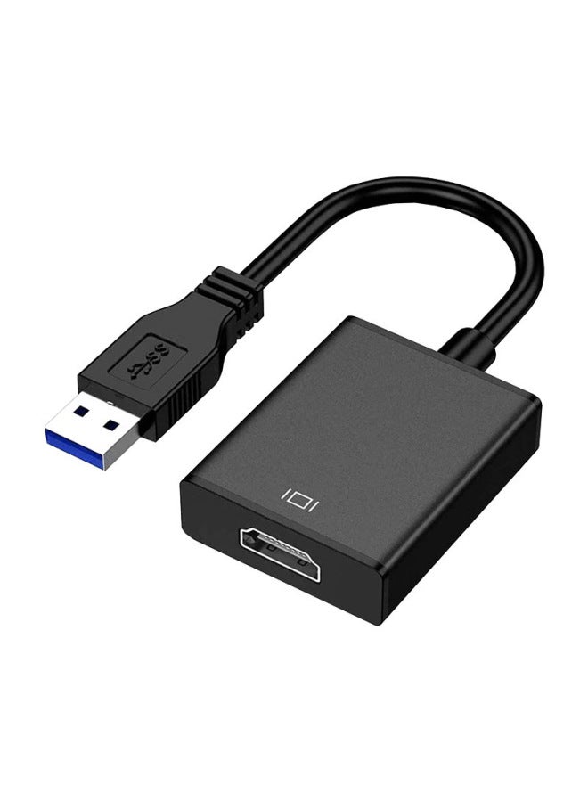 USB3.0 TO HDMI Converter HD 1080p Audio And Video Computer Drive-free USB TO HDMI Converter-Color:Black - Image 4