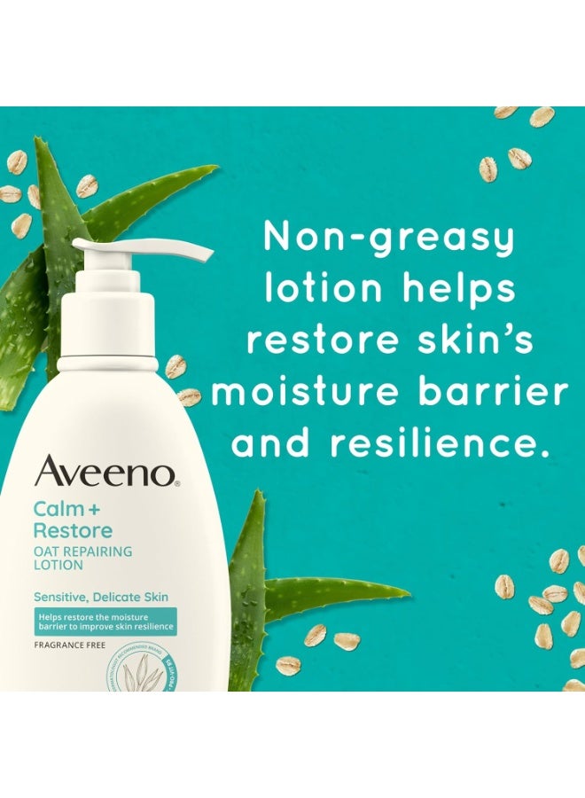 Aveeno Calm + Restore Oat Repairing Lotion for Sensitive Skin Fragrance-Free 340g - Image 5