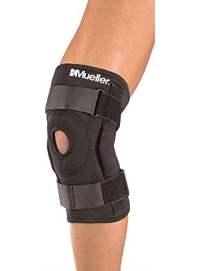 Mueller Wraparound Hinged Brace - Black, 16-20 Inch - Image 1